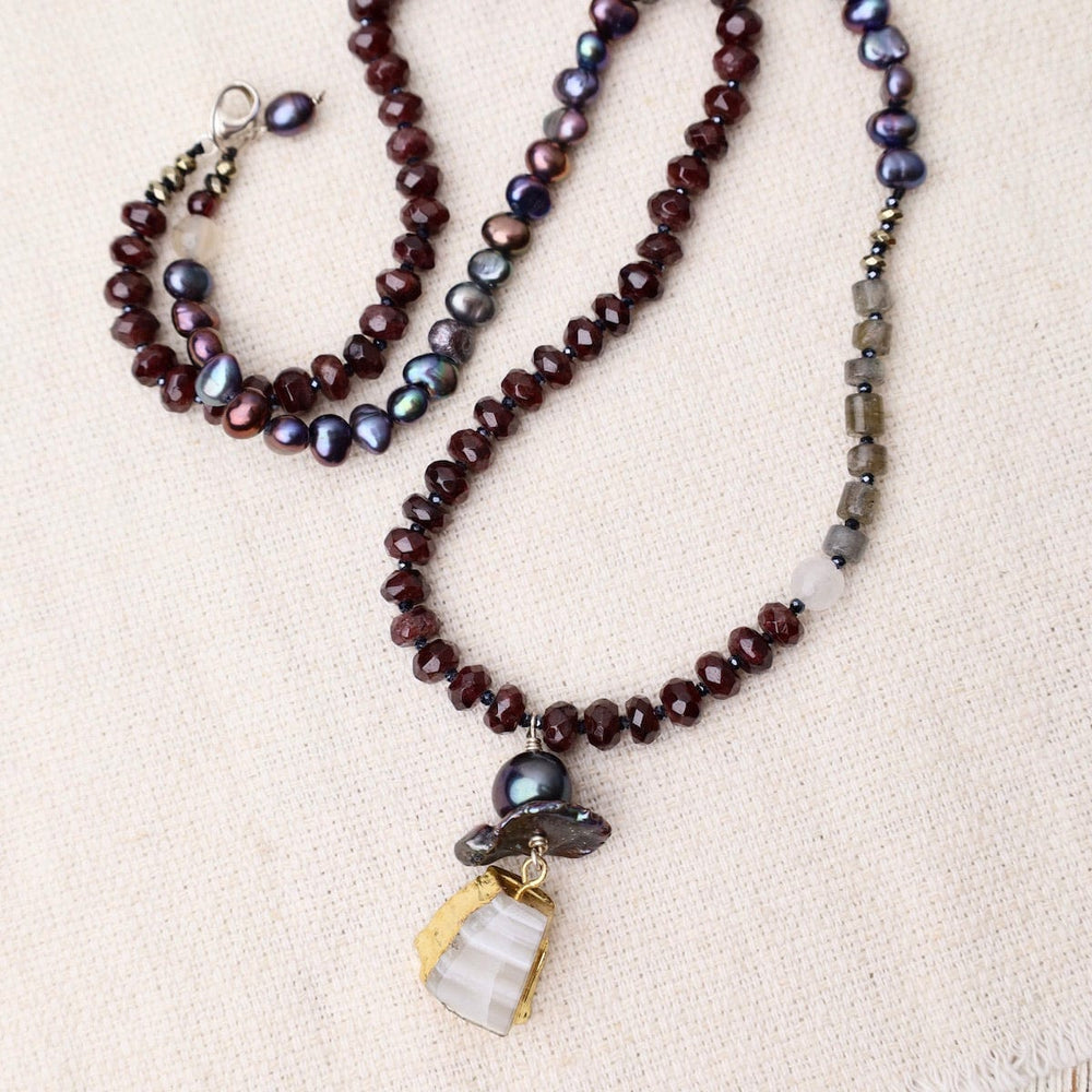 
                      
                        NKL Garnet and Pearl Mix Necklace
                      
                    