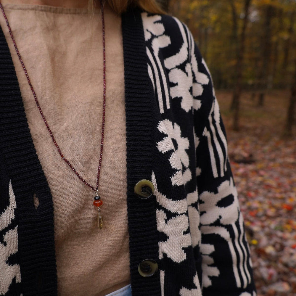 
                  
                    NKL Garnet with Lemon Quartz Drop Necklace
                  
                