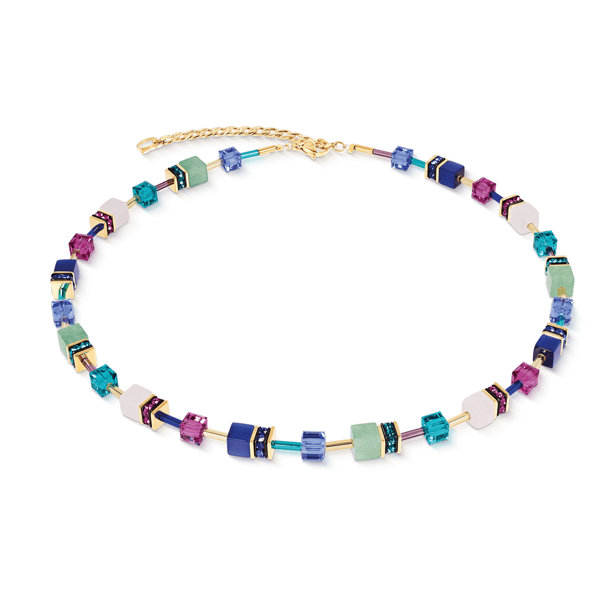 NKL Gem Harmony Geo Cube Iconic Precious Necklace