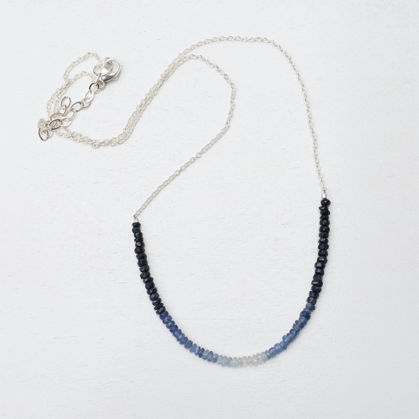NKL Gemstone Rondelle Necklace in Sapphire Fade