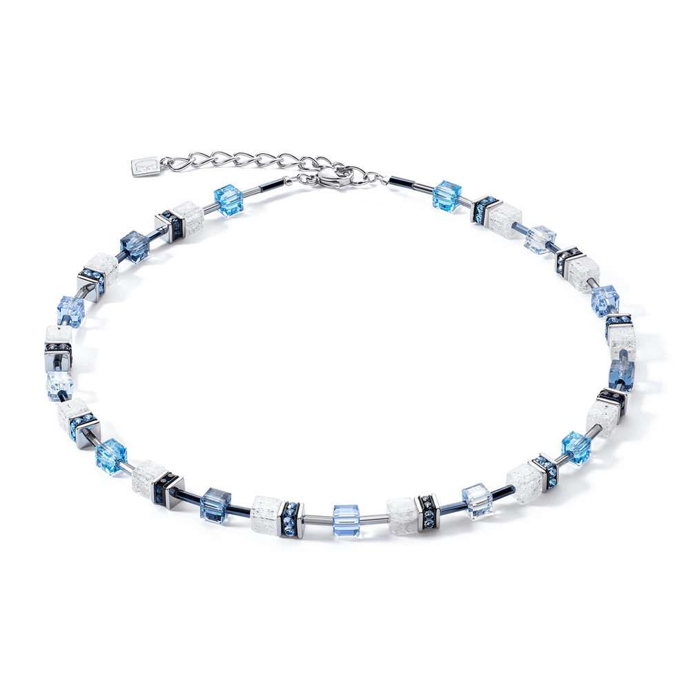 
                      
                        NKL GeoCube Iconic Blue & White Necklace
                      
                    