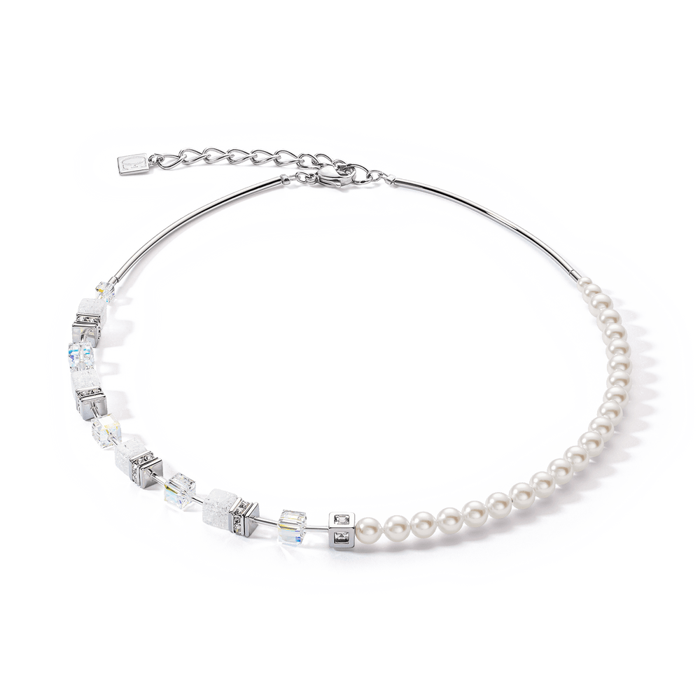 NKL GeoCube Precious Fusion Pearls Necklace