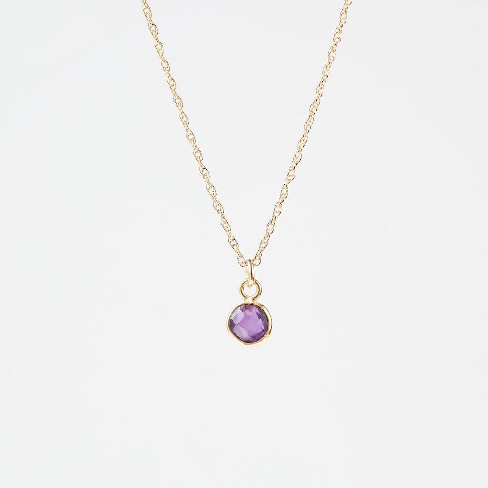 
                      
                        NKL-GF 14k Gold Filled Chain with 6mm Bezel-Set Amethyst
                      
                    