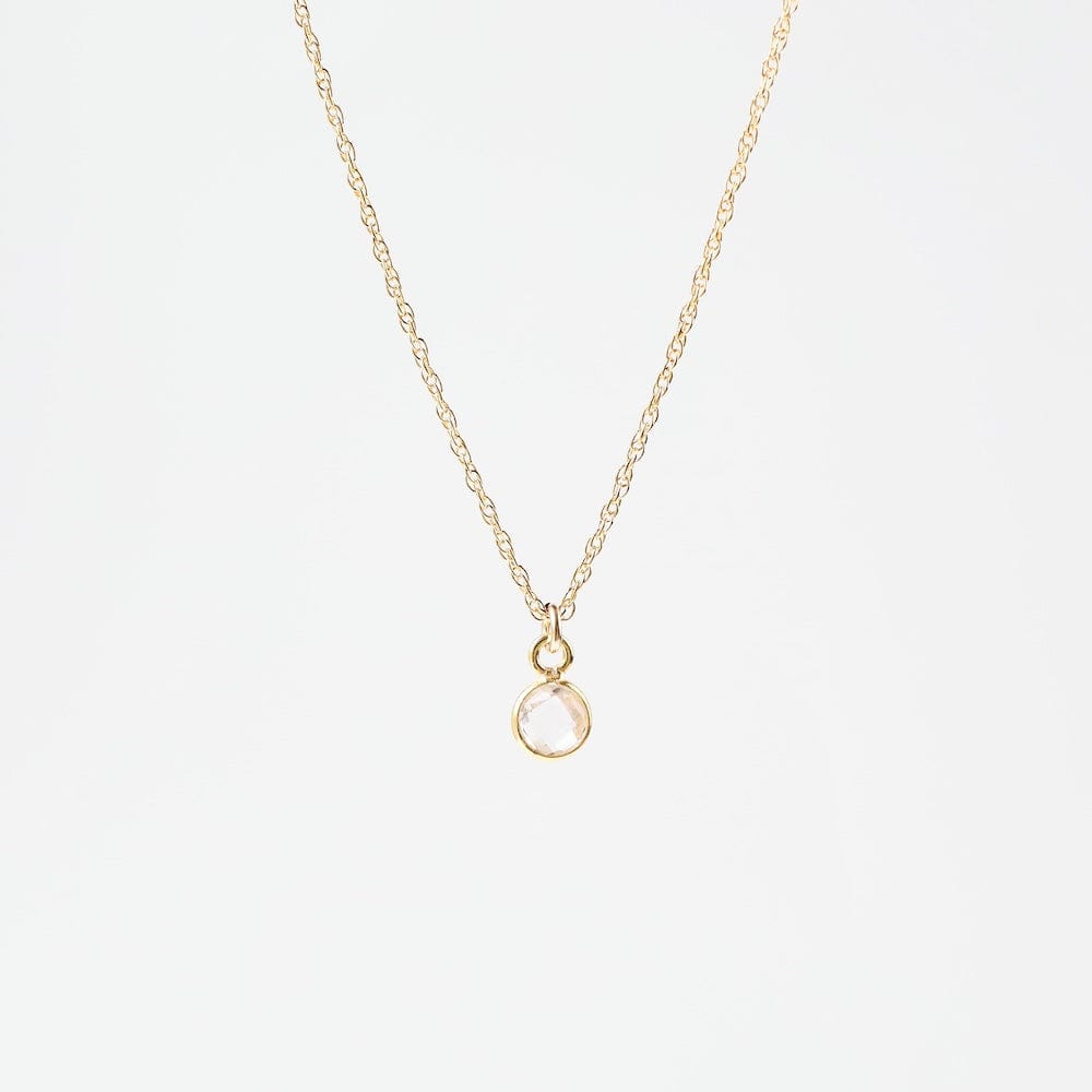 
                      
                        NKL-GF 14k Gold Filled Chain with 6mm Bezel-Set Crystal Q
                      
                    