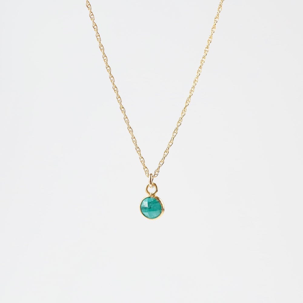 
                      
                        NKL-GF 14k Gold Filled Chain with 6mm Bezel-Set Green Cha
                      
                    