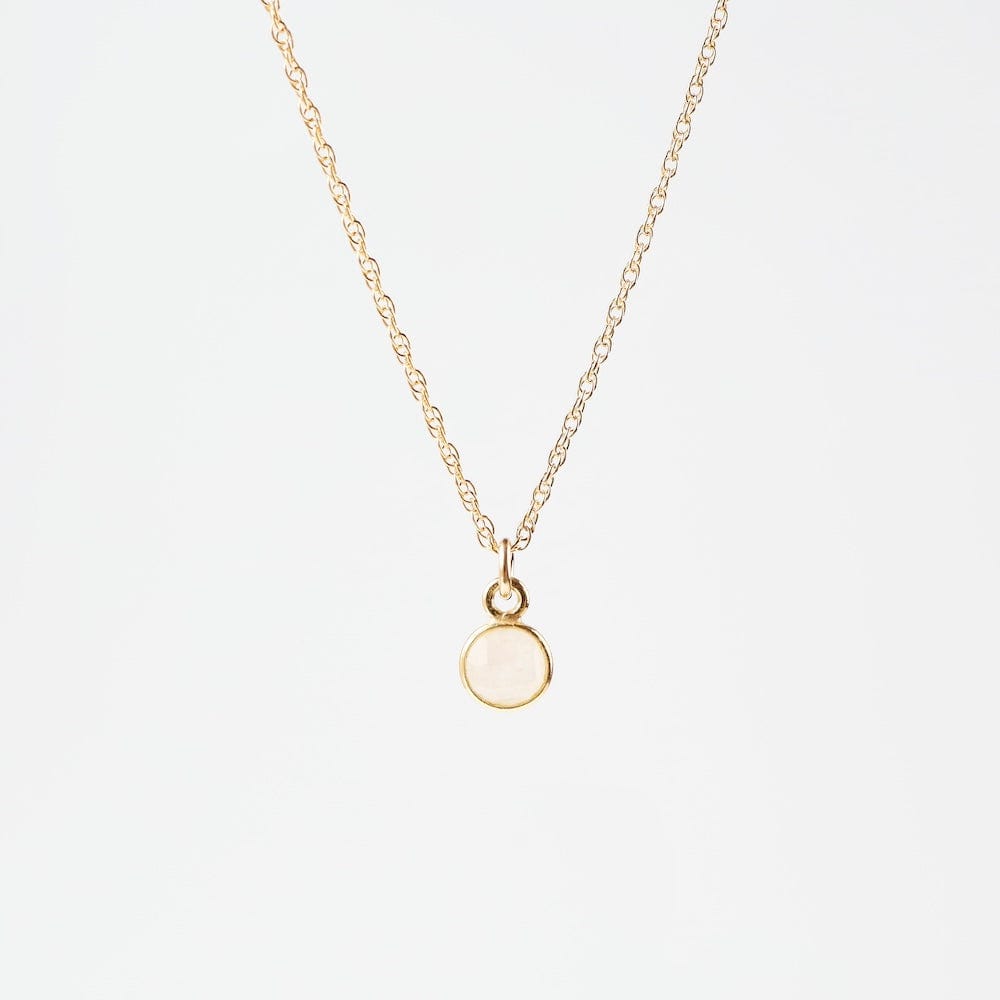 
                      
                        NKL-GF 14k Gold Filled Chain with 6mm Bezel-Set Moonstone
                      
                    