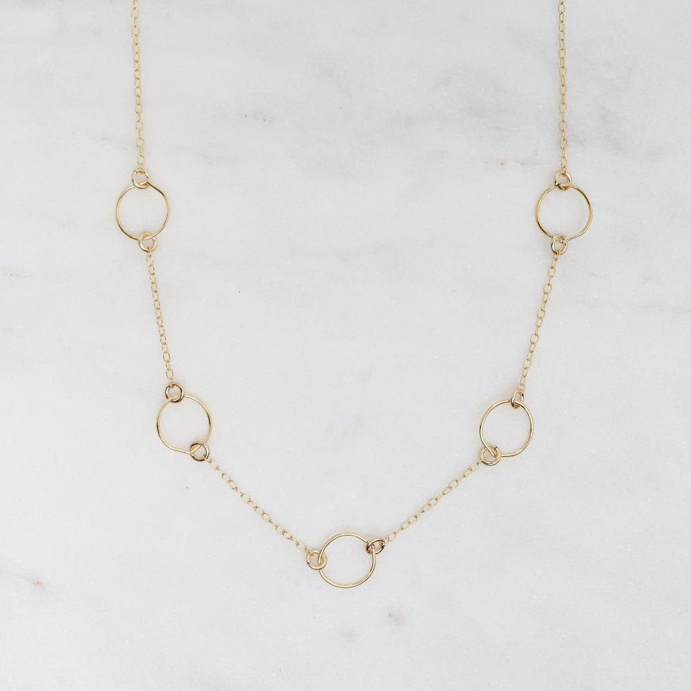 NKL-GF 14k Gold Filled Chain with Small 14k Gold Filled H