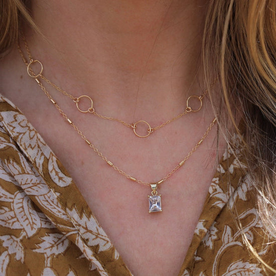 NKL-GF 14k Gold Filled Chain with Small 14k Gold Filled H