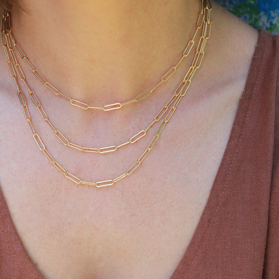 NKL-GF 18" Gold Filled Flat Drawn Cable Chain Necklace