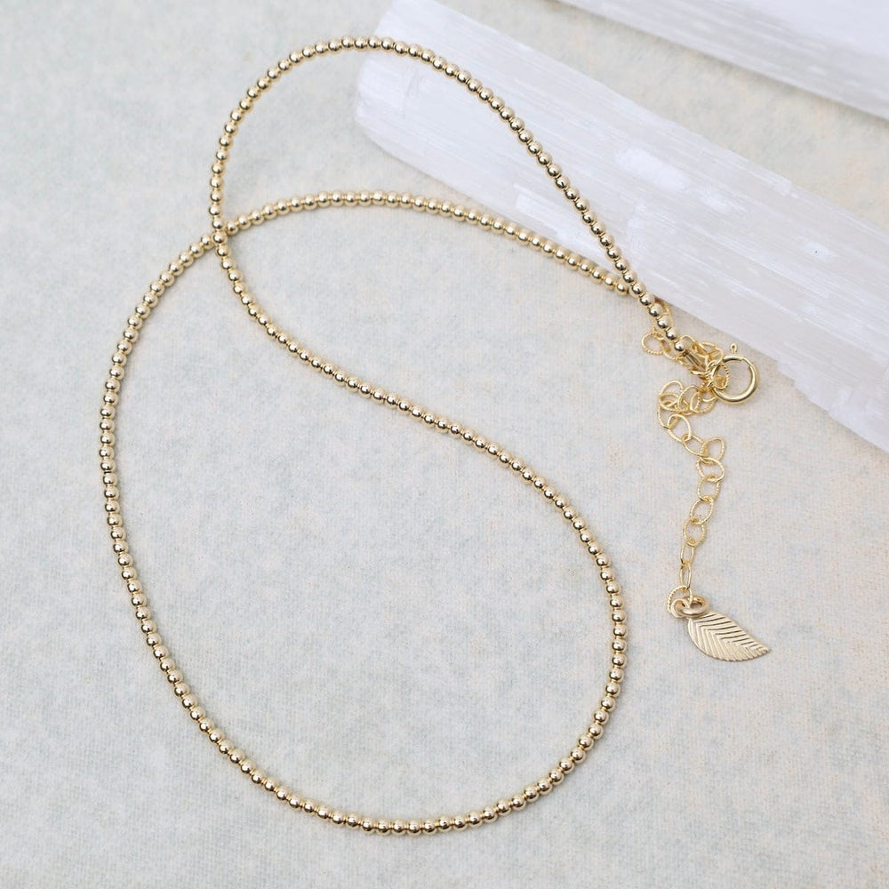 
                      
                        NKL-GF 2mm Gold Filled Bead Choker Necklace
                      
                    