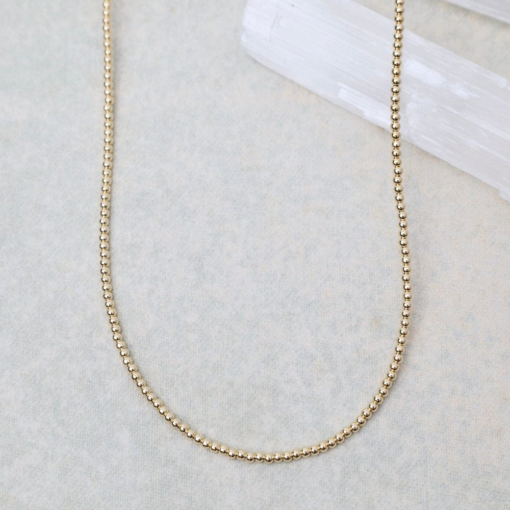 
                      
                        NKL-GF 2mm Gold Filled Bead Choker Necklace
                      
                    