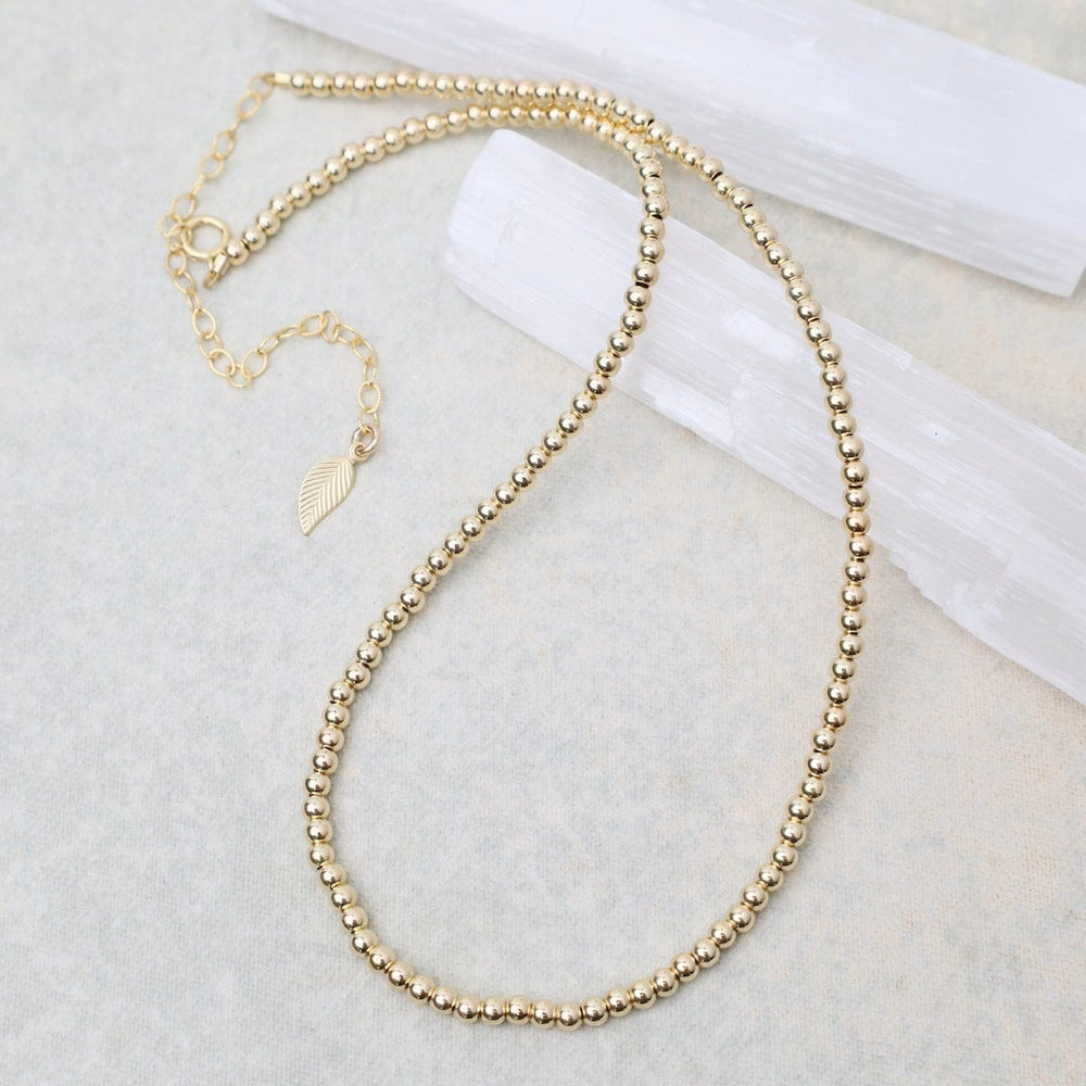 
                      
                        NKL-GF 3mm Gold Filled Bead Choker Necklace
                      
                    