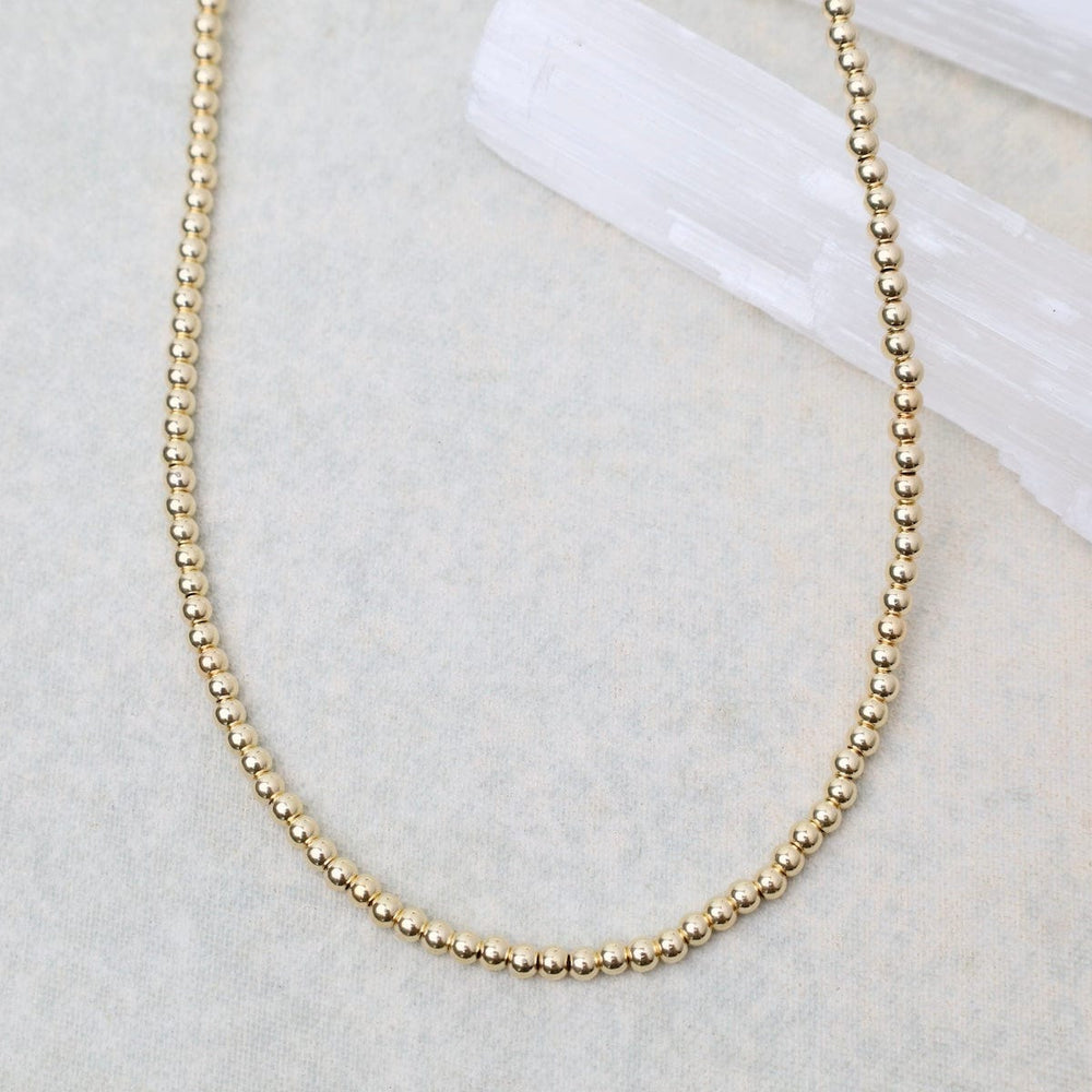 
                      
                        NKL-GF 3mm Gold Filled Bead Choker Necklace
                      
                    