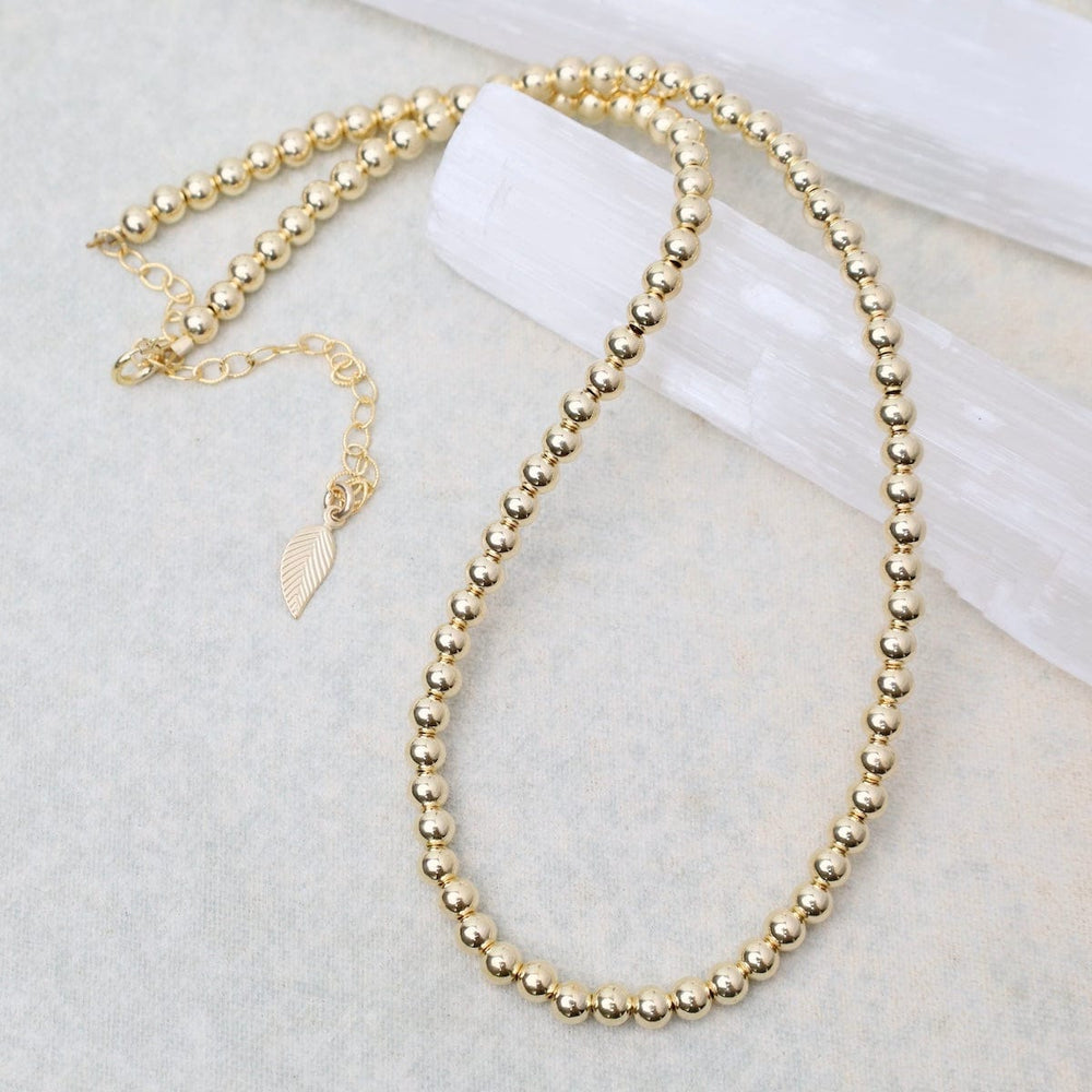 
                      
                        NKL-GF 4mm Gold Filled Bead Choker Necklace
                      
                    