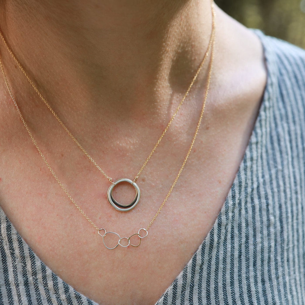 NKL-GF 5 Loop Mini Pebble Necklace