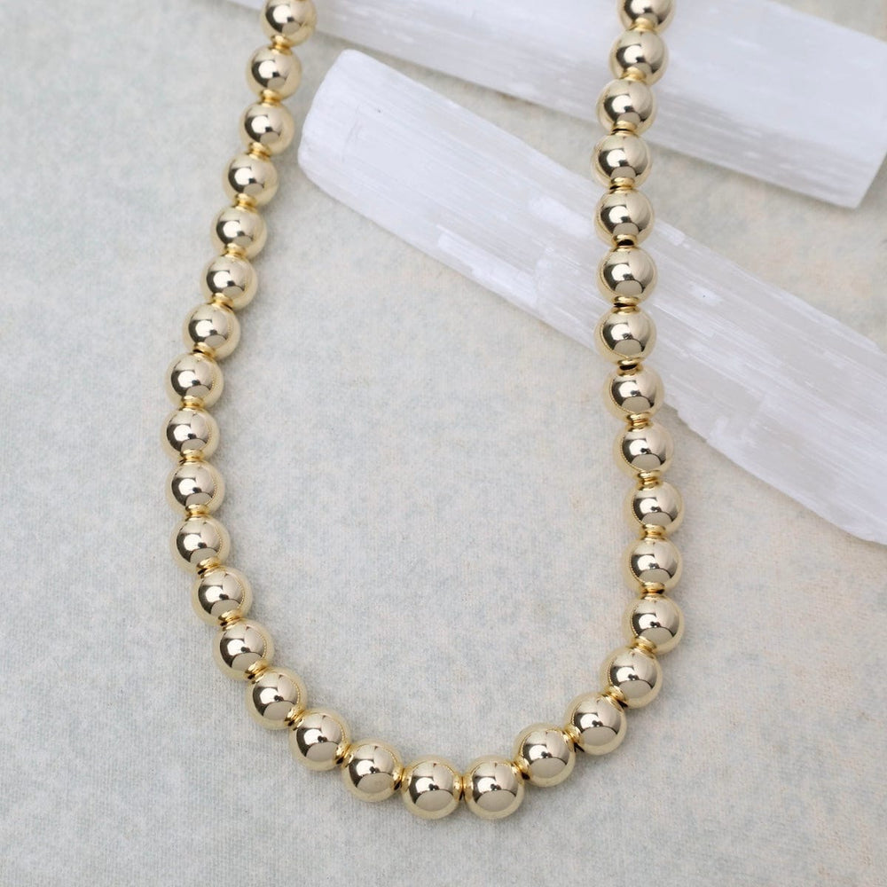 
                      
                        NKL-GF 8mm Gold Filled Bead Choker Necklace
                      
                    