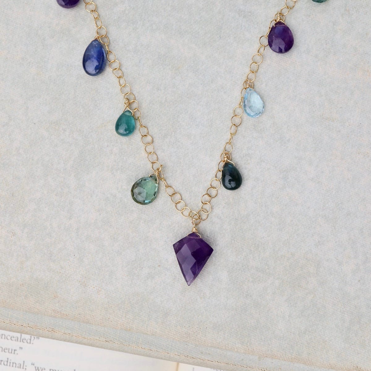 Blue deals amethyst necklace