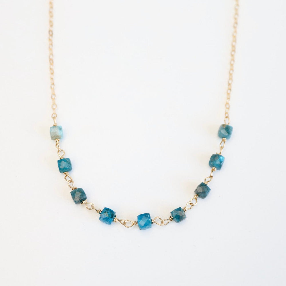 NKL-GF Apatite Handmade Bead Chain Necklace