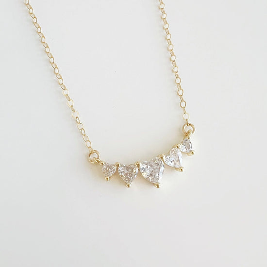 NKL-GF Ariana Cz Heart Gold Filled Necklace