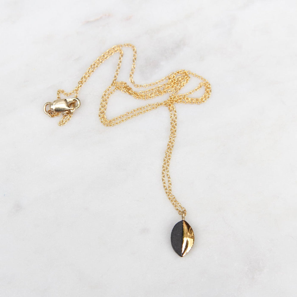 
                  
                    NKL-GF Black Gold Dipped Mini Marquise Necklace
                  
                