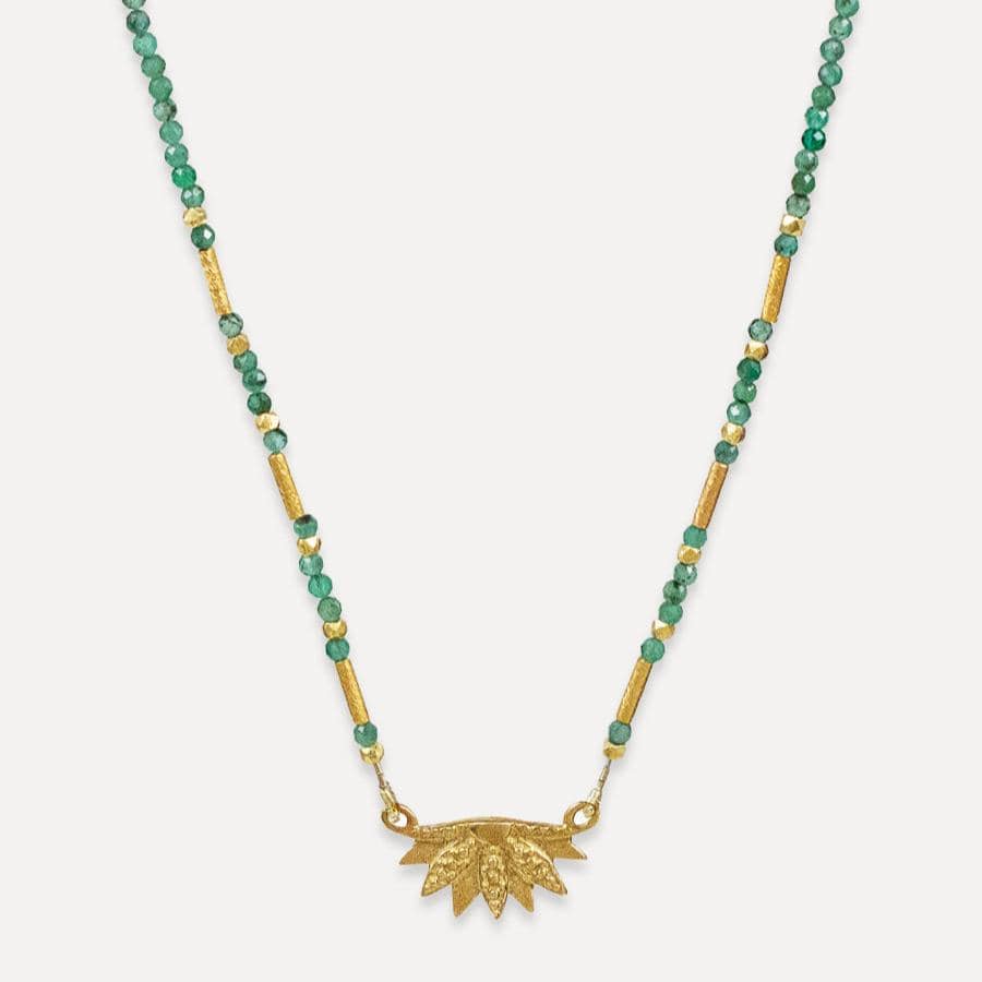 NKL-GF Bloom Beaded Necklace - Emerald