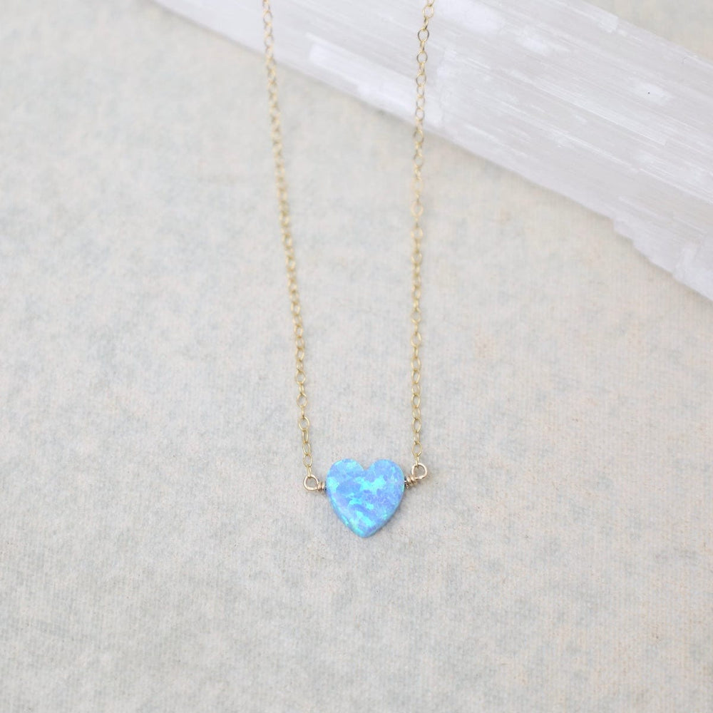 
                      
                        NKL-GF Blue Opal Heart Necklace
                      
                    