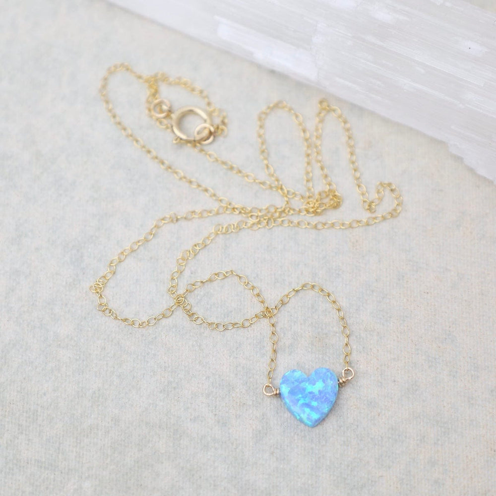 
                      
                        NKL-GF Blue Opal Heart Necklace
                      
                    