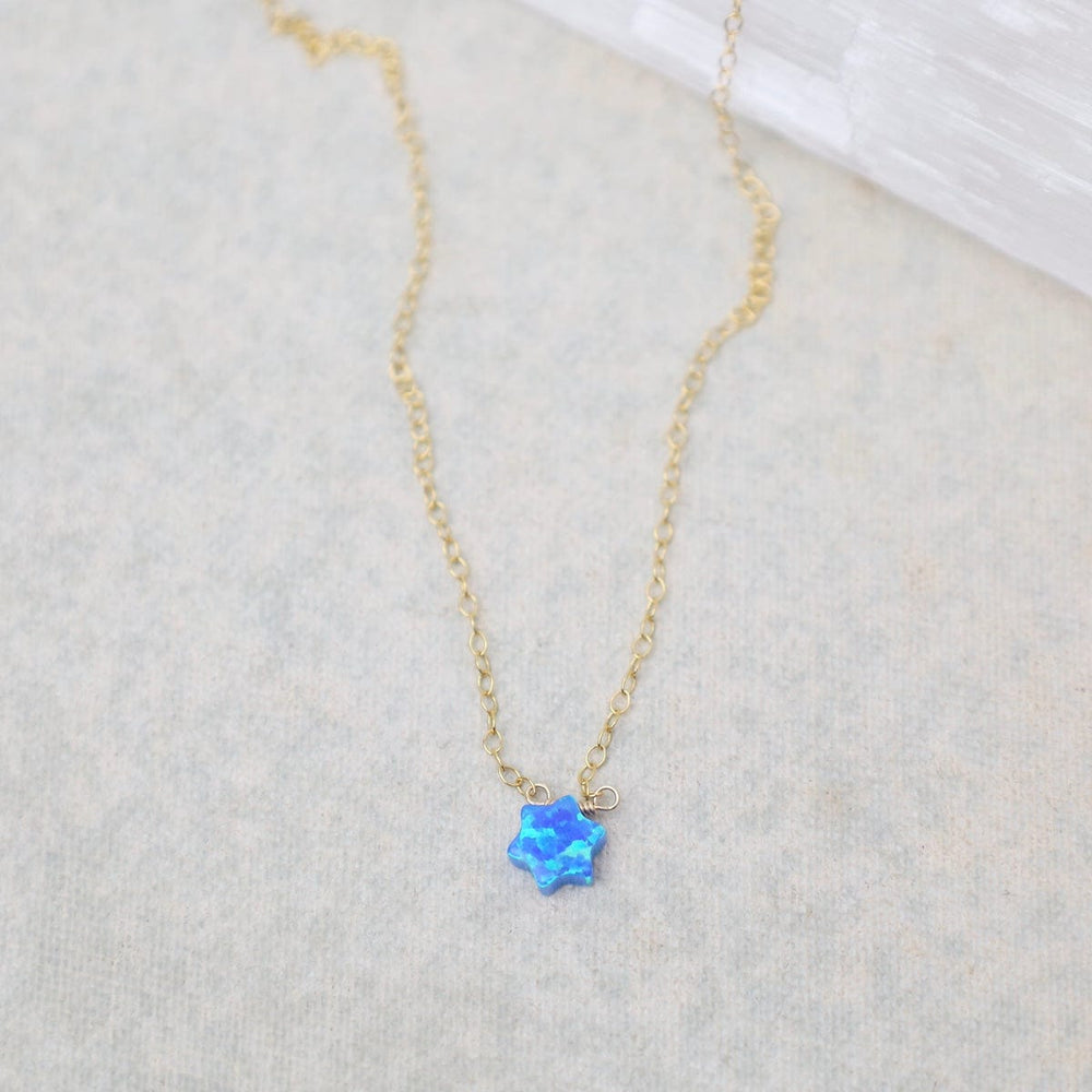 
                      
                        NKL-GF Blue Opal Star of David Necklace
                      
                    