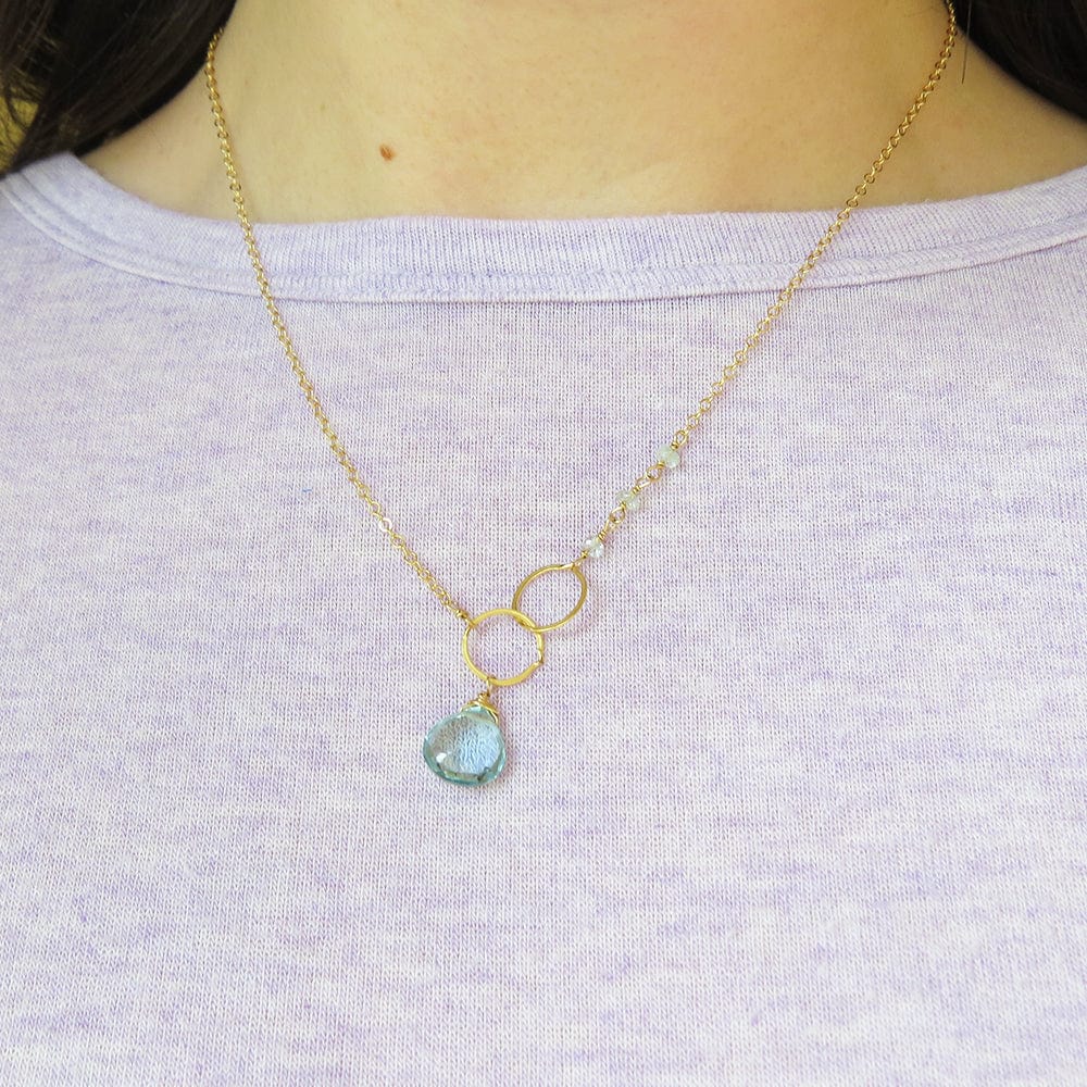 
                      
                        NKL-GF BLUE TOPAZ AND LOOPED GOLD NECKLACE
                      
                    