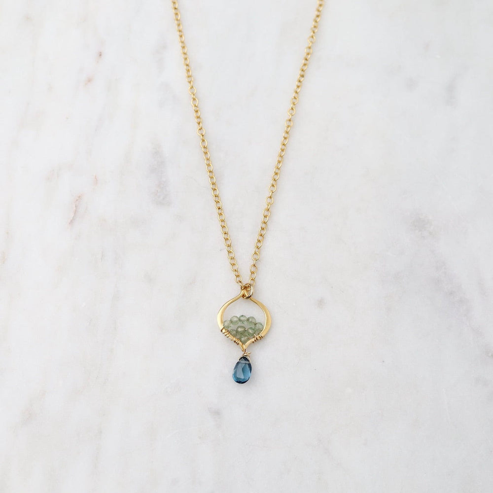 NKL-GF Blue Topaz Arabesque Necklace