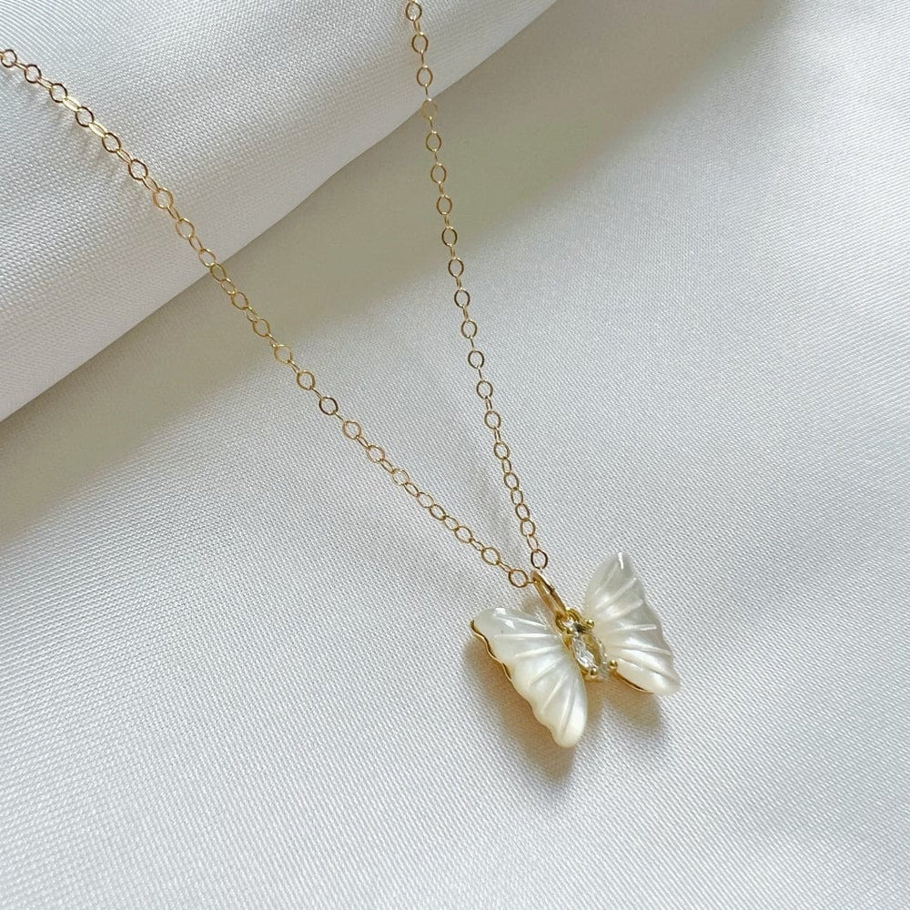 
                  
                    NKL-GF Brynn Butterfly Mother of Pearl Gold Filled Necklace
                  
                