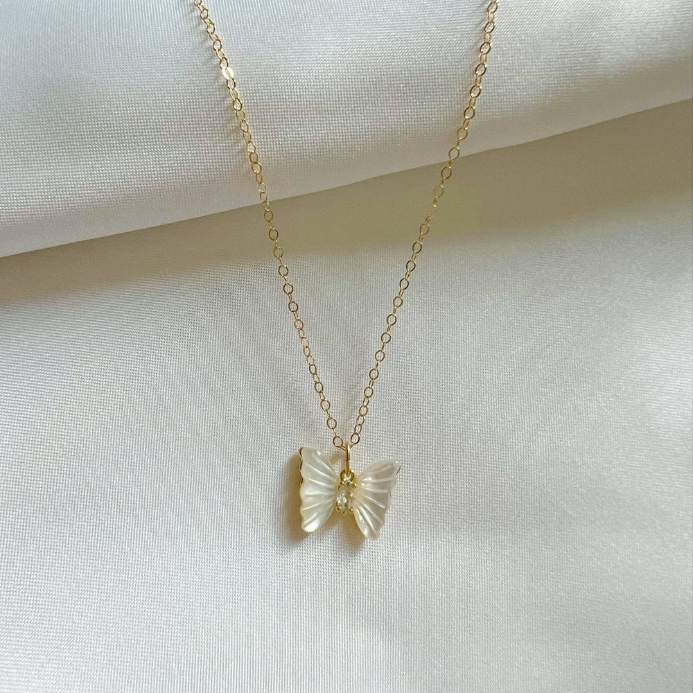 
                  
                    NKL-GF Brynn Butterfly Mother of Pearl Gold Filled Necklace
                  
                