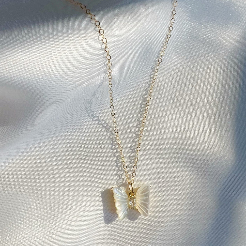 
                  
                    NKL-GF Brynn Butterfly Mother of Pearl Gold Filled Necklace
                  
                