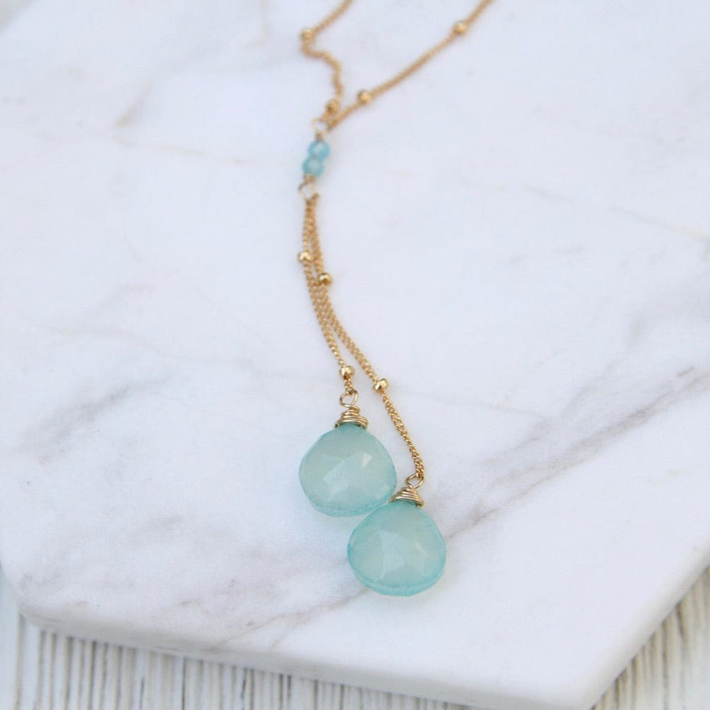 
                  
                    NKL-GF Chalcedony Double Drop Necklace
                  
                