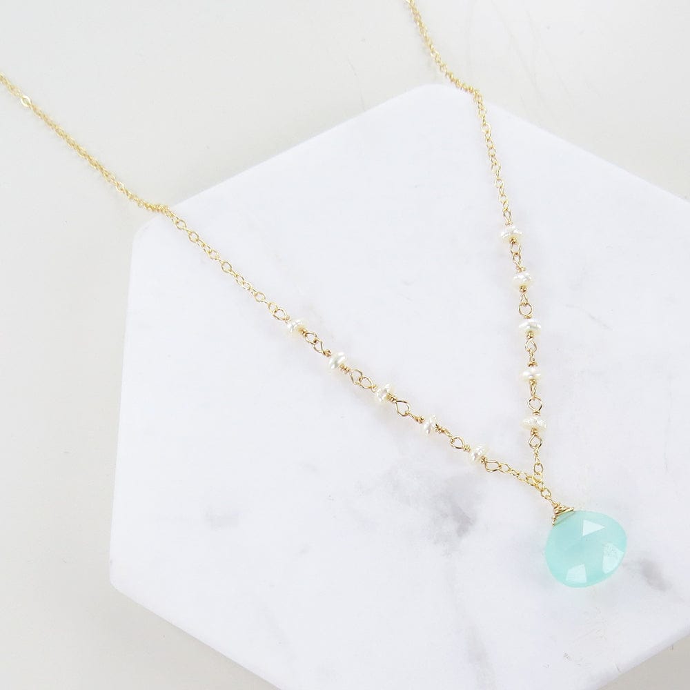 
                      
                        NKL-GF CHALCEDONY PEARL NECKLACE
                      
                    