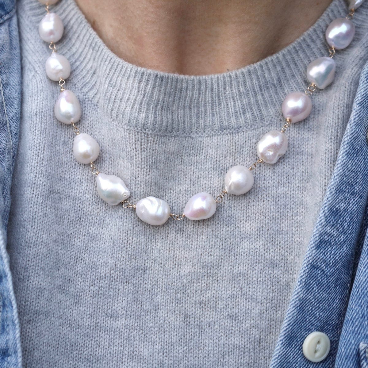 NKL-GF Chunky Baroque Pearl Necklace