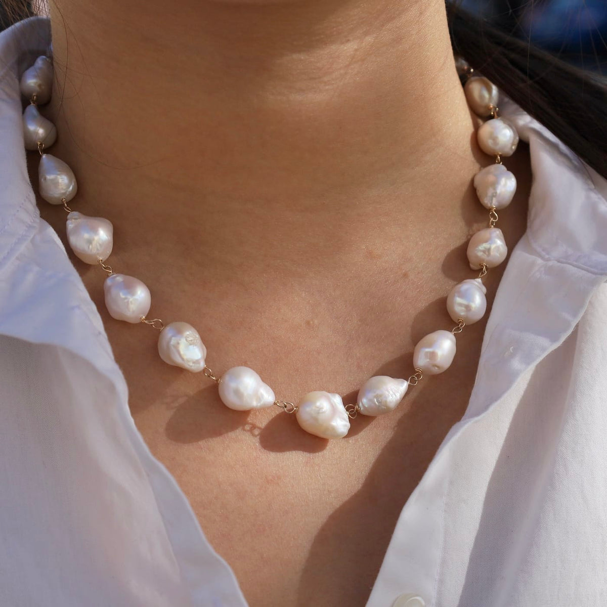 NKL-GF Chunky Baroque Pearl Necklace