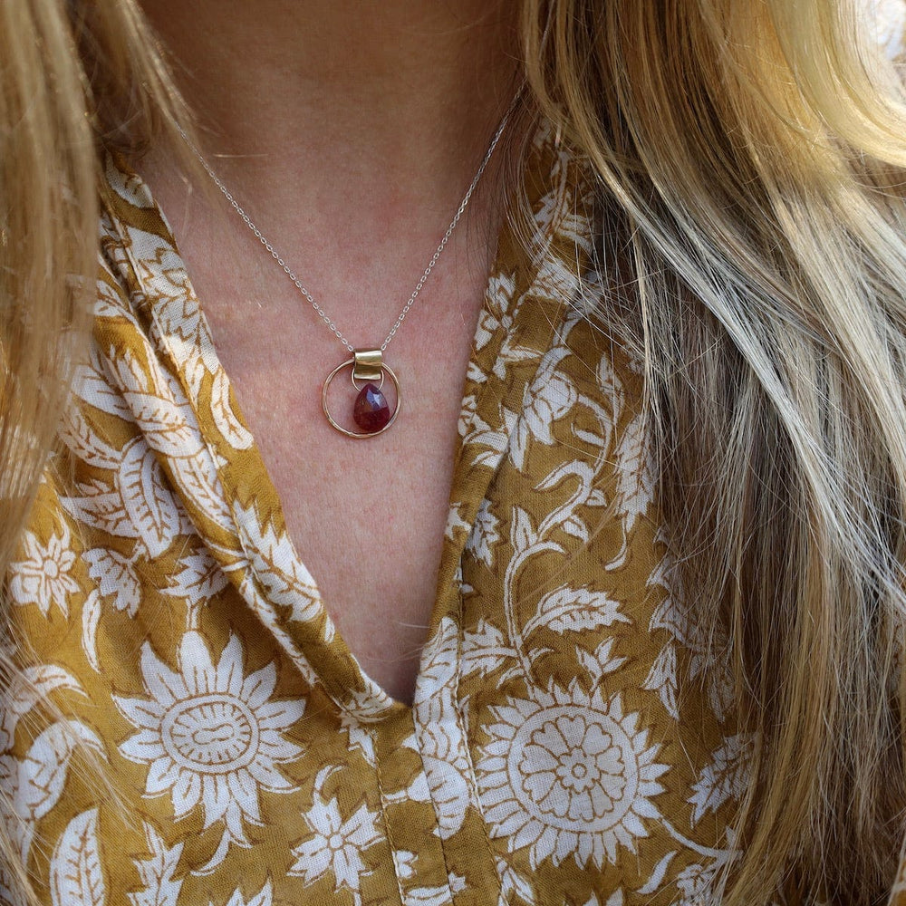 
                      
                        NKL-GF Circle Pendant with Ruby
                      
                    