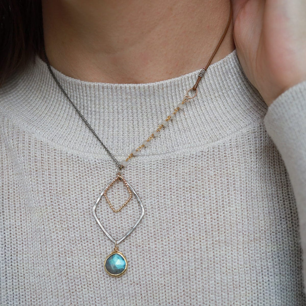 
                  
                    NKL-GF Diamond Labradorite Drop Necklace
                  
                