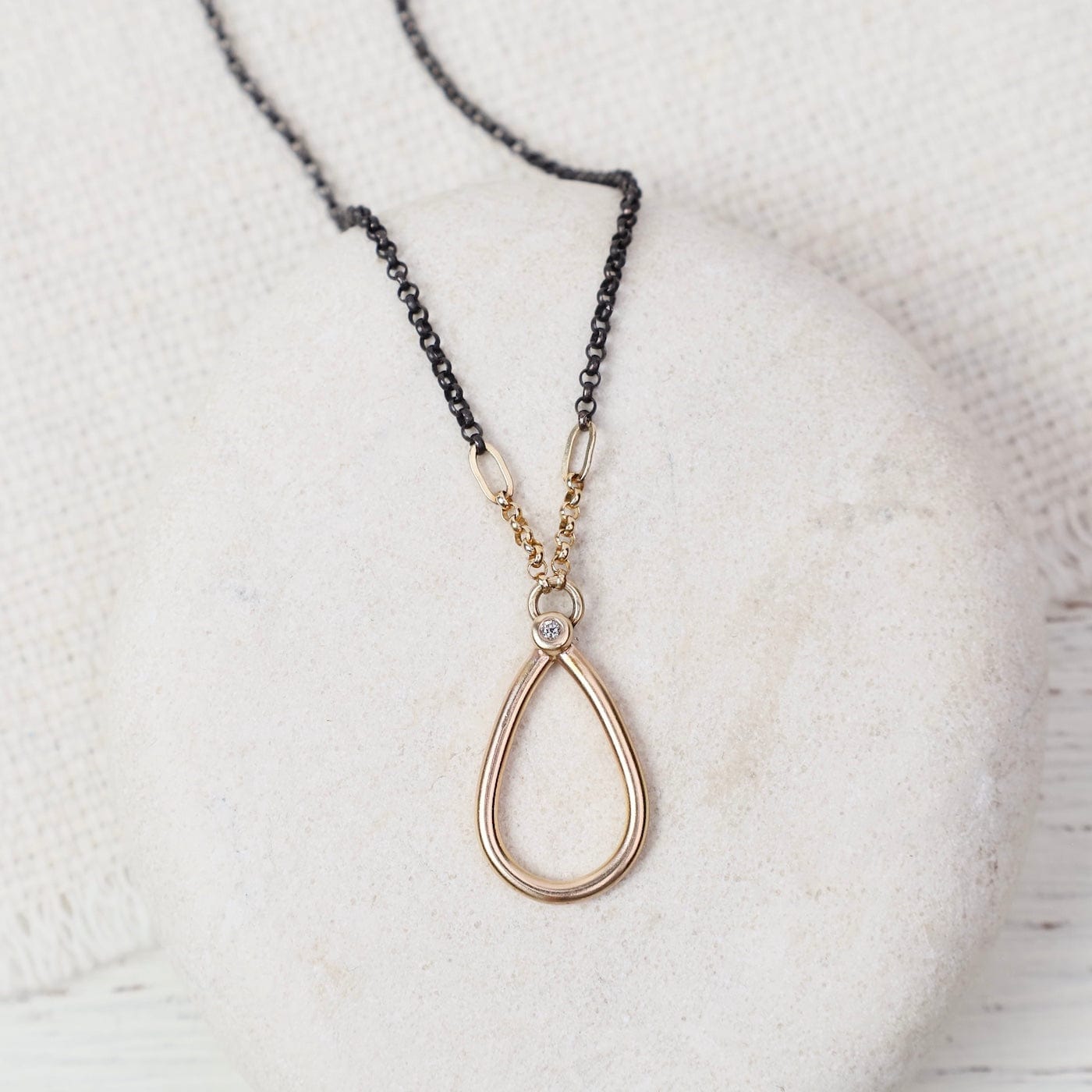 NKL-GF Diamond Teardrop Necklace
