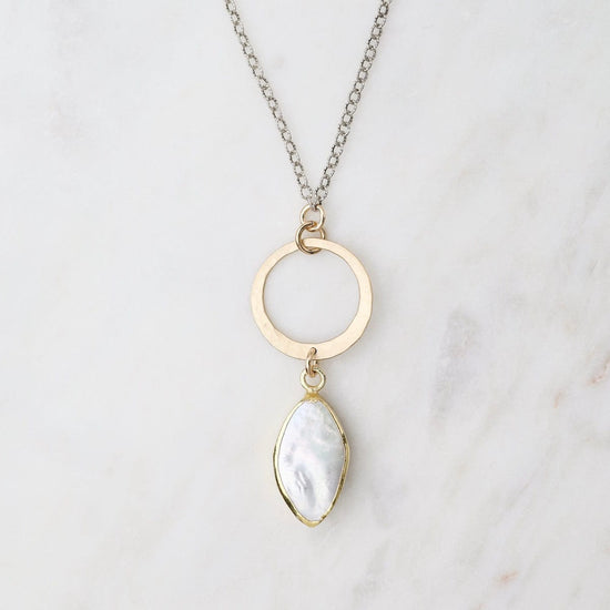 NKL-GF Disc Necklace with Pearl