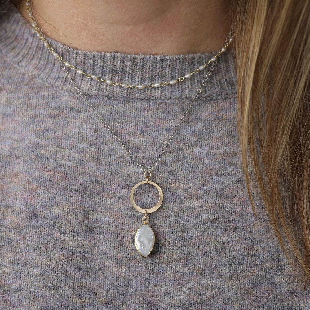 
                      
                        NKL-GF Disc Necklace with Pearl
                      
                    