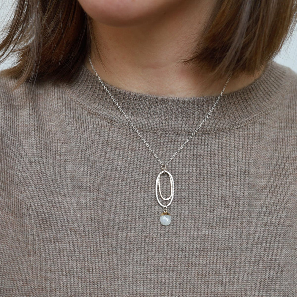 
                  
                    NKL-GF Double Ring Moonstone Pendant Necklace
                  
                