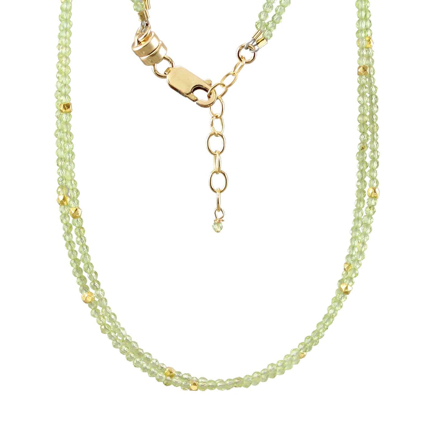 NKL-GF Double Strand Peridot Necklace
