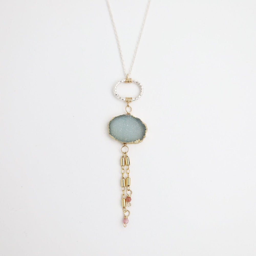 NKL-GF Druzy & Tourmaline Necklace