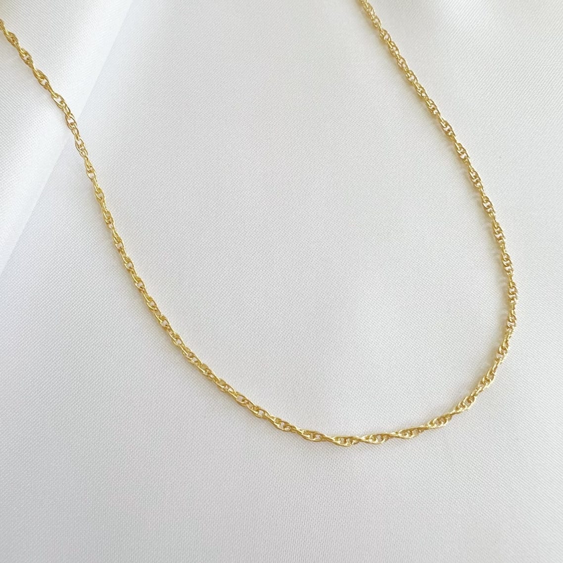 NKL-GF East Coast Rope Layering Chain Necklace Gold Fille