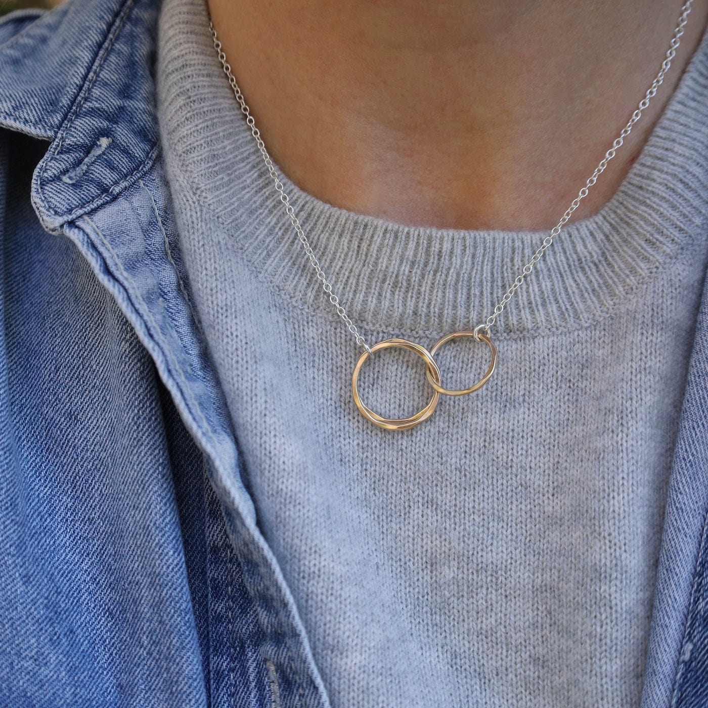 NKL-GF Everlinked Hammered Gold Necklace