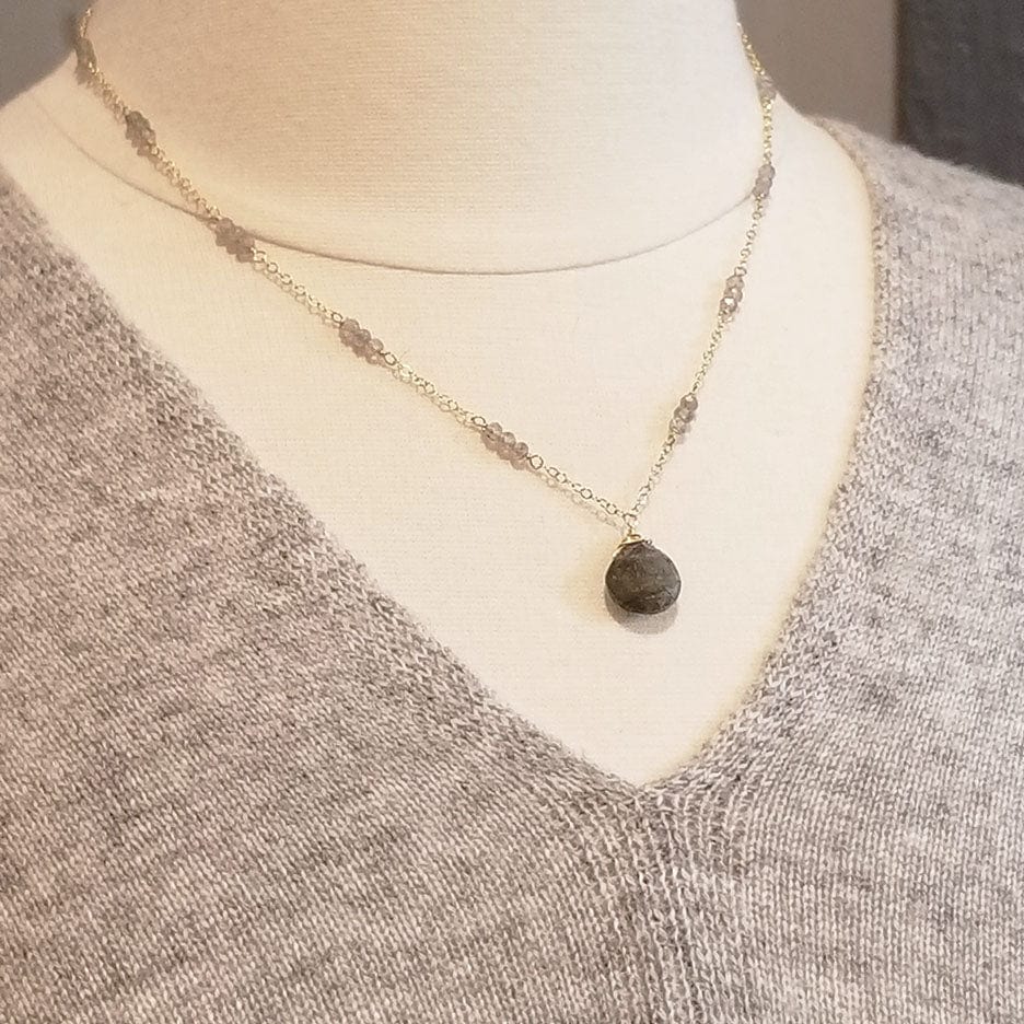 
                  
                    NKL-GF Gold Fill and Labradorite Drop Necklace
                  
                