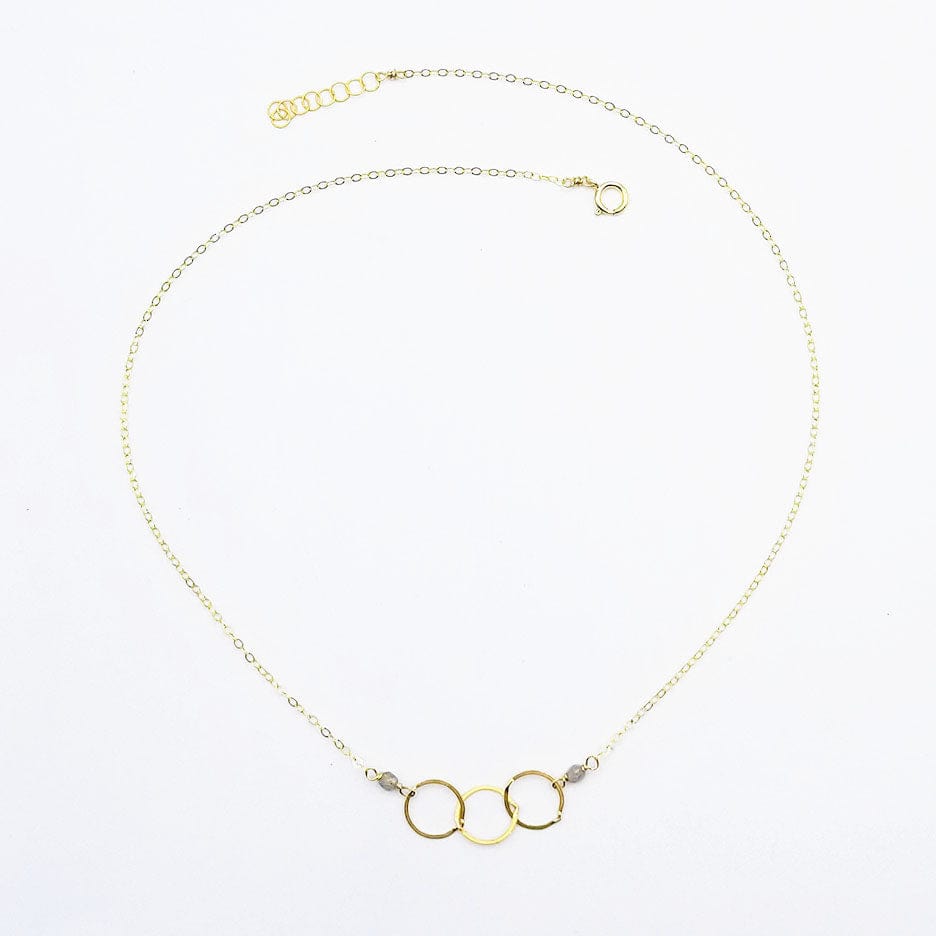 NKL-GF Gold Filled 3 Ring Necklace