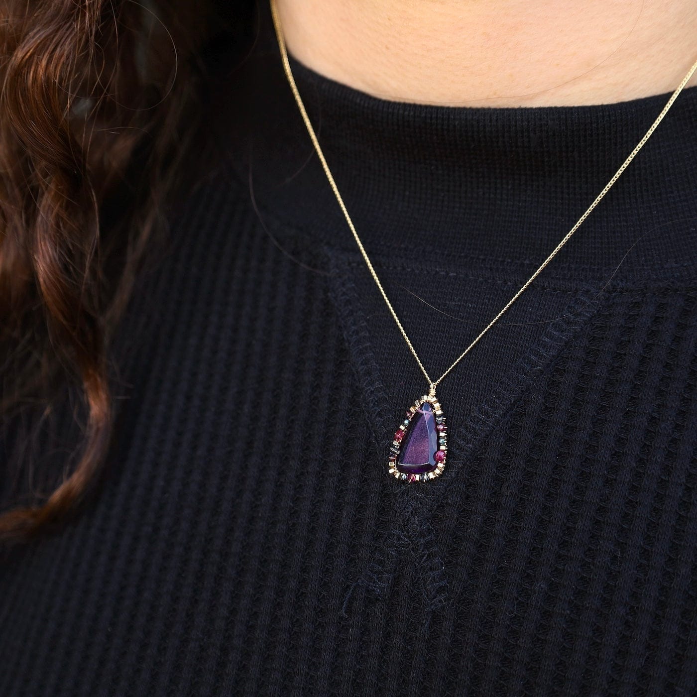 NKL-GF Gold Filled Berry Mix Necklace - Amethyst Quartz w